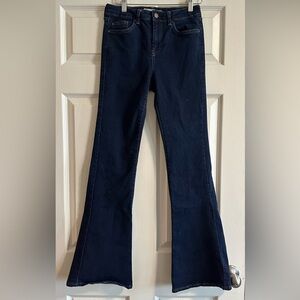 Topshop Dark Blue Flare Jeans